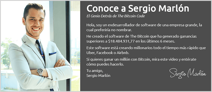 Sergio Marlon - creador Bitcoin Code