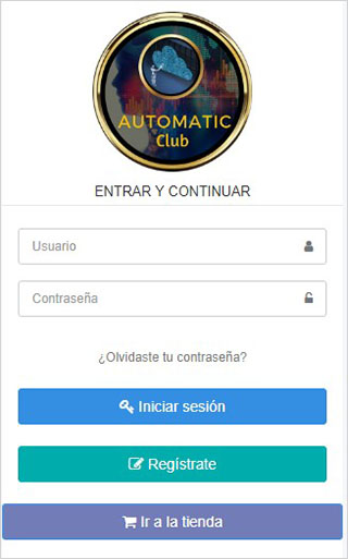 Automatic Club nos obliga a registrarnos en su plataforma desde el primer momento que visitamos su website