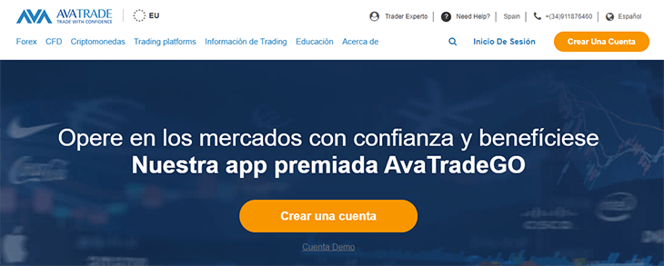 sitio web de AvaTrade